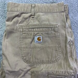 Carhartt Men's B283‎ DKH Workwear Carpenter Shorts Size 40 Tan Utility Construct